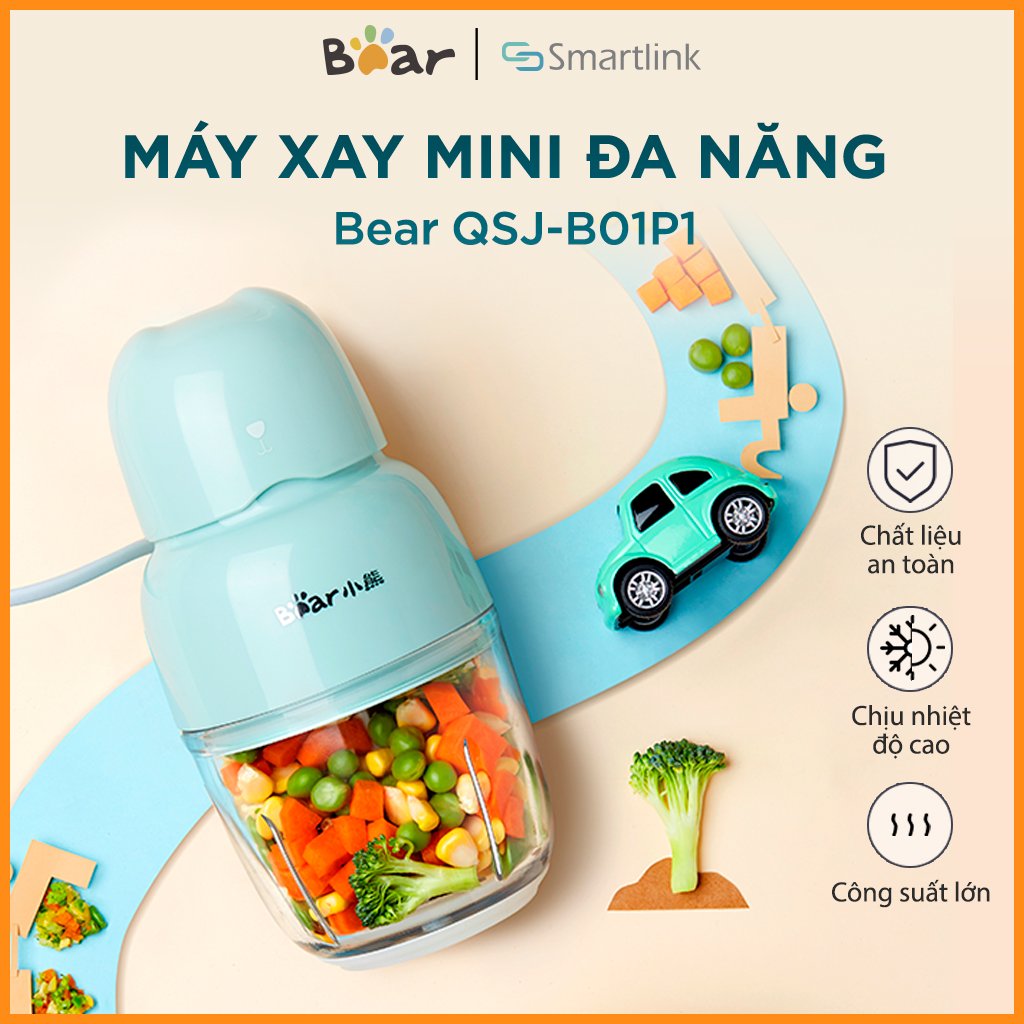 Máy xay thực phẩm mini Bear QSJ-B01P1 Smart-link Việt Nam